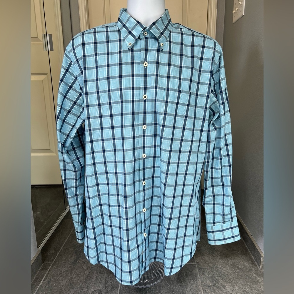 Peter Millar 100% Cotton Crown Plaid Button Down Shirt‎
